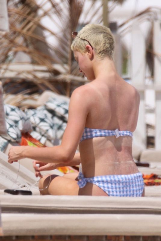 KRISTEN HANCHER in Bikini at a Beach in Tulum 04/01/2020