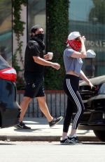 KRISTEN STEWART Wearing Bandana Mask Out in Los Feliz 05/16/2020