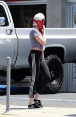 KRISTEN STEWART Wearing Bandana Mask Out in Los Feliz 05/16/2020