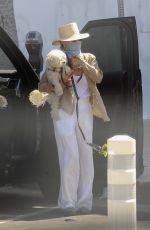 KRISTIN CHENOWETH Wears a Mask Out with Her Dog in West Hollywood 05/16/2020