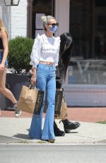 LAETICIA HALLYDAY Out Shopping in Pacific Palisades 03/25/2020