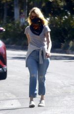LAURA DERN in Ripped Denim Out in Pacific Palisades 05/15/2020