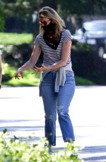 LAURA DERN in Ripped Denim Out in Pacific Palisades 05/15/2020