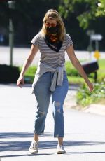 LAURA DERN in Ripped Denim Out in Pacific Palisades 05/15/2020