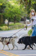 LAURA DERN Out with Her Dogs in Santa Monica 05/07/2020