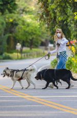 LAURA DERN Out with Her Dogs in Santa Monica 05/07/2020