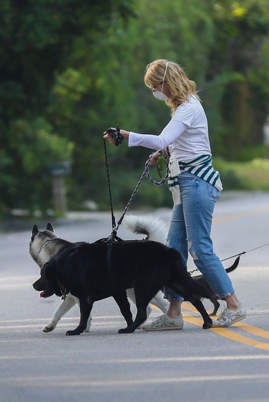 LAURA DERN Out with Her Dogs in Santa Monica 05/07/2020