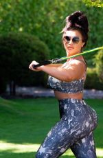 LAUREN GOODGER Workout in a Park in Essex 05/07/2020