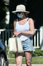 LILI REINHART in Denim Cut Off Out with Her Dog in Los Angeles 05/02/2020