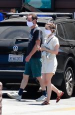 LILY COLLINS and Charlie McDowell Out in Los Feliz 05/05/2020