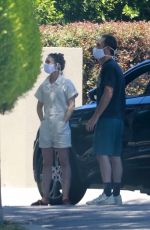 LILY COLLINS and Charlie McDowell Out in Los Feliz 05/05/2020