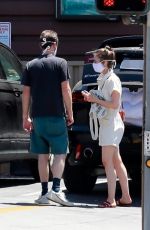 LILY COLLINS and Charlie McDowell Out in Los Feliz 05/05/2020