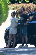 LILY COLLINS and Charlie McDowell Out in Los Feliz 05/05/2020