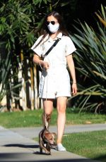 LILY COLLINS Out with her Dog in Beverly Hills 05/07/2020