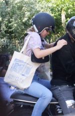 LILY-ROSE DEPP and Samuel Benchetrit Out Riding a Motorcycle in Paris 05/27/2020