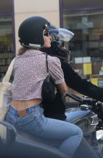 LILY-ROSE DEPP and Samuel Benchetrit Out Riding a Motorcycle in Paris 05/27/2020