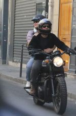 LILY-ROSE DEPP and Samuel Benchetrit Out Riding a Motorcycle in Paris 05/27/2020