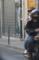 LILY-ROSE DEPP and Samuel Benchetrit Out Riding a Motorcycle in Paris 05/27/2020