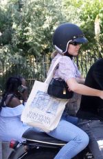 LILY-ROSE DEPP and Samuel Benchetrit Out Riding a Motorcycle in Paris 05/27/2020