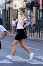 LILY-ROSE DEPP Wearing a Mask Out in Paris 05/20/2020