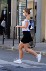 LILY-ROSE DEPP Wearing a Mask Out in Paris 05/20/2020