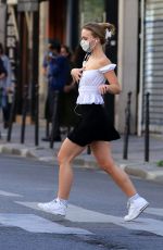 LILY-ROSE DEPP Wearing a Mask Out in Paris 05/20/2020