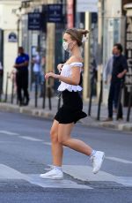 LILY-ROSE DEPP Wearing a Mask Out in Paris 05/20/2020