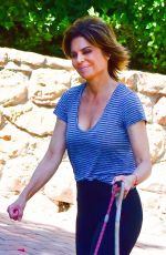 LISA RINNA Out with Her Dogs in Beverly Hills 04/30/2020