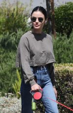 LUCY HALE and Elvis Heading to a Dog Park in Los Angeles 05/19/2020