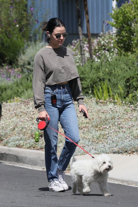 LUCY HALE and Elvis Heading to a Dog Park in Los Angeles 05/19/2020