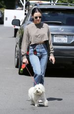 LUCY HALE and Elvis Heading to a Dog Park in Los Angeles 05/19/2020