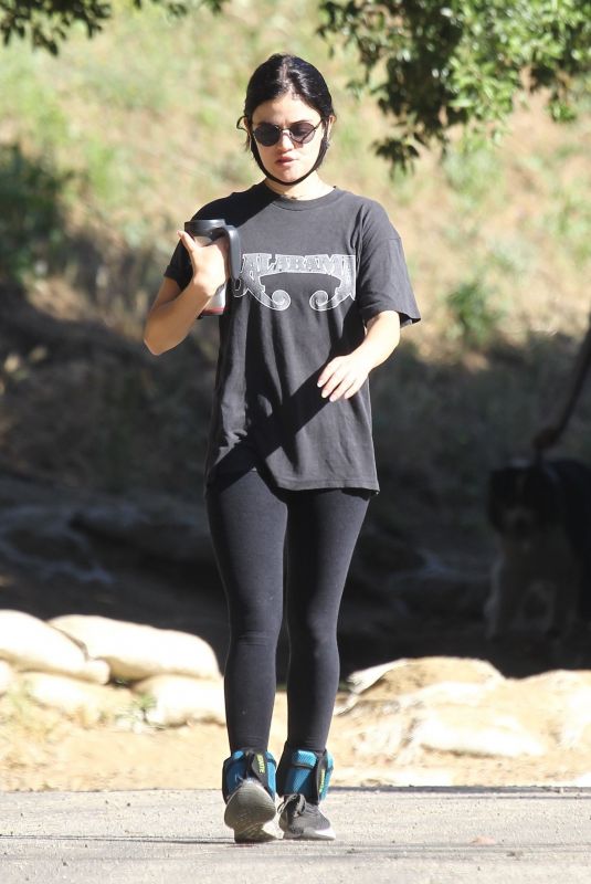 LUCY HALE in Leggings Out Hiking in Hollywood Hills 05/28/2020