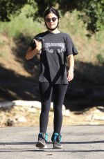 LUCY HALE in Leggings Out Hiking in Hollywood Hills 05/28/2020