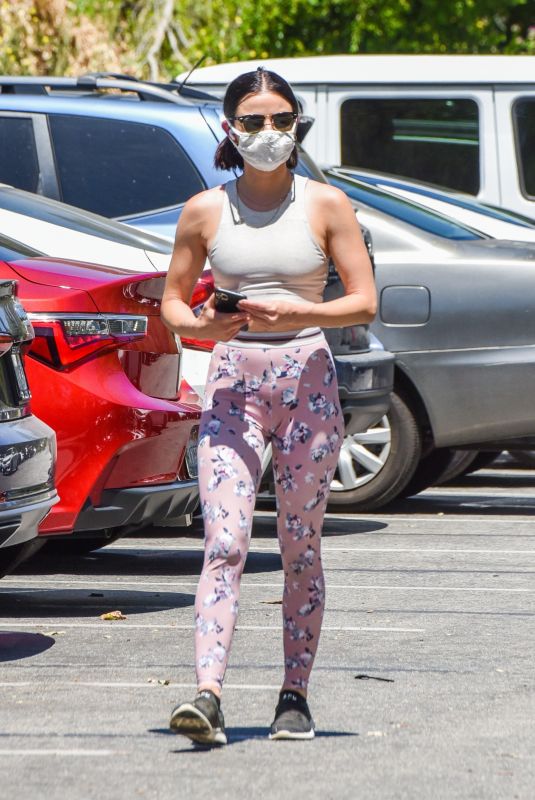 LUCY HALE in Tights Out in Hollywood 05/14/2020