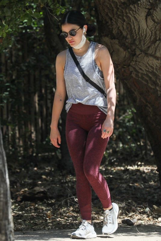 LUCY HALE Out and About in Studio City 05/22/2020