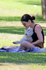 LUCY HALE Out with Elvis at a Park in Studio City 05/28/2020