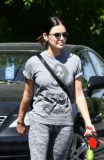 LUCY HALE Out with Elvis in Los Angeles 05/25/2020