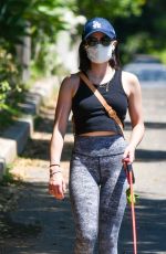 LUCY HALE Out with Elvis in Studio City 05/11/2020