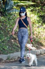 LUCY HALE Out with Elvis in Studio City 05/11/2020