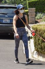 LUCY HALE Out with Elvis in Studio City 05/11/2020