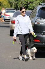 LUCY HALE Out with Elvis in Studio City 05/17/2020