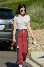 LUCY HALE Out with Her Dog in Studio City 05/08/2020