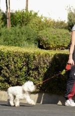 LUCY HALE Out with Her Dog in Studio City 05/08/2020