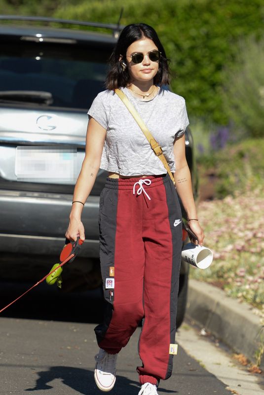 LUCY HALE Out with Her Dog in Studio City 05/08/2020 – HawtCelebs