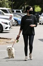 LUCY HALE Out with Her Dog in Studio City 05/29/2020