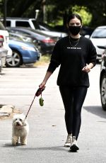 LUCY HALE Out with Her Dog in Studio City 05/29/2020