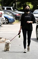 LUCY HALE Out with Her Dog in Studio City 05/29/2020