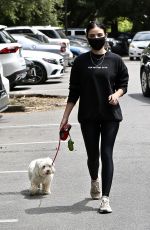 LUCY HALE Out with Her Dog in Studio City 05/29/2020