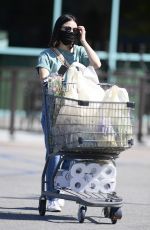 LUCY HALE Wearing a Mask at Gelsons in Los Angeles 05/24/2020