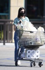 LUCY HALE Wearing a Mask at Gelsons in Los Angeles 05/24/2020